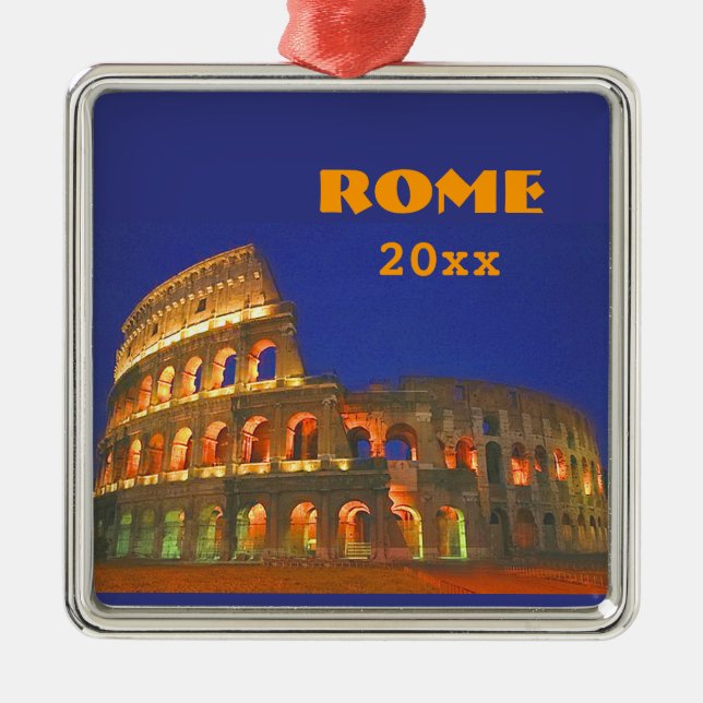 Römisches Colosseum Silbernes Ornament (Vorne)