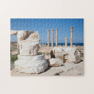 Römisches Forum und Reste einer Statue, Sabratha, 