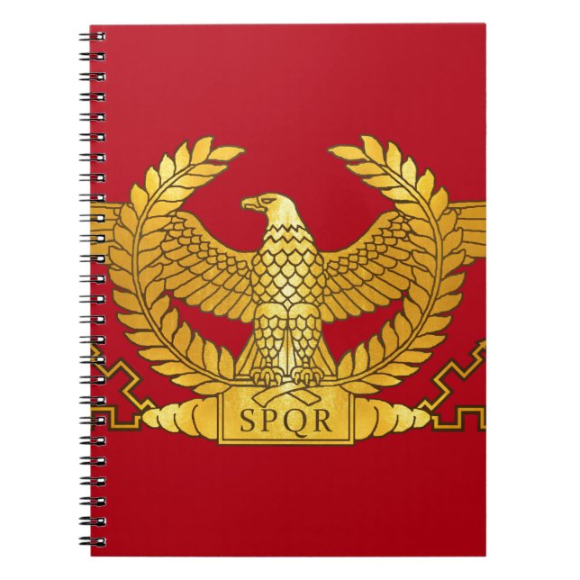 Römisches goldenes Eagle auf Rot Notizblock (Vorderseite)