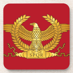 Römisches goldenes Eagle auf Rot Untersetzer