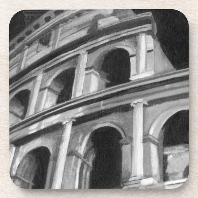 Römisches Kolosseum mit architektonischen Zeichnun Getränkeuntersetzer (Vorderseite)