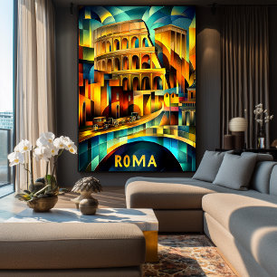 Römisches kubistisches Erbe – modernes geometrisch Poster