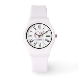 römisches Numeraldesign mit Initial- und Namensübe Armbanduhr