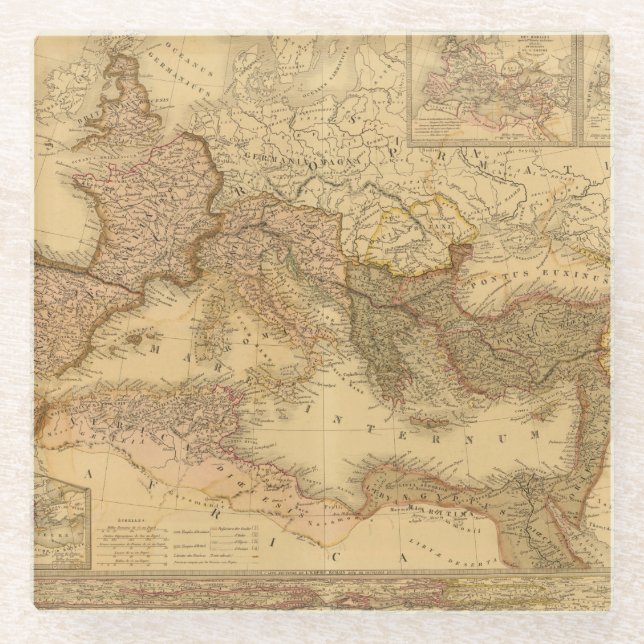 Römisches Reich 3 Glasuntersetzer (Vorderseite)