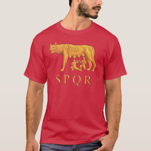 Römisches Romulus, Remus und Sie-Wolf Grafik-T - T-Shirt