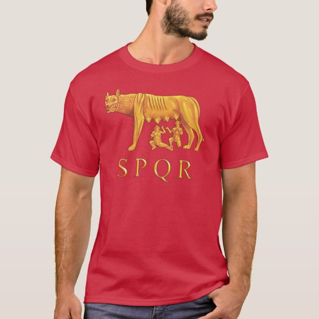 Römisches Romulus, Remus und Sie-Wolf Grafik-T - T-Shirt (Vorderseite)