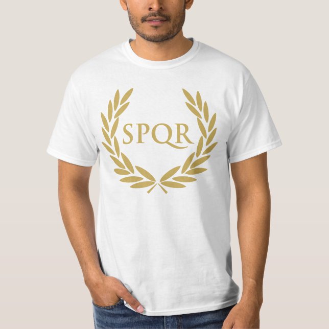 Römisches Senats-Siegel Roms SPQR T-Shirt (Vorderseite)