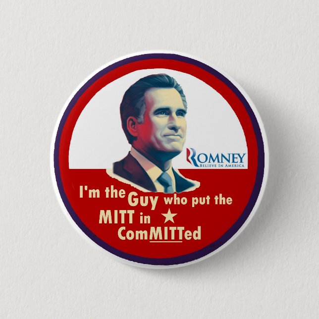 Romney 2012: Festgelegt Button (Vorderseite)
