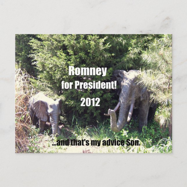 Romney für den Präsidenten - 2012 Postkarte (Vorderseite)