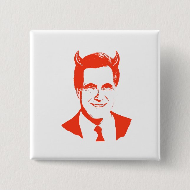 Romney ist der Teufel Button (Vorderseite)
