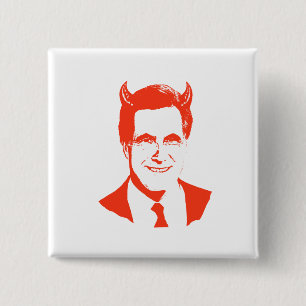 Romney ist der Teufel Button