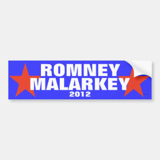 Romney Malarkey Autoaufkleber 2012