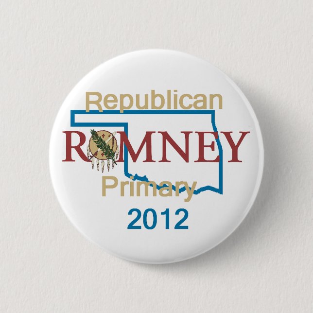 Romney OKLAHOMA Knopf Button (Vorderseite)