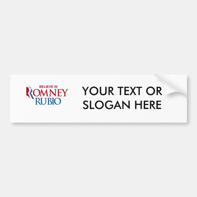 ROMNEY RUBIO VP BELIEVE.png Autoaufkleber (Vorne)