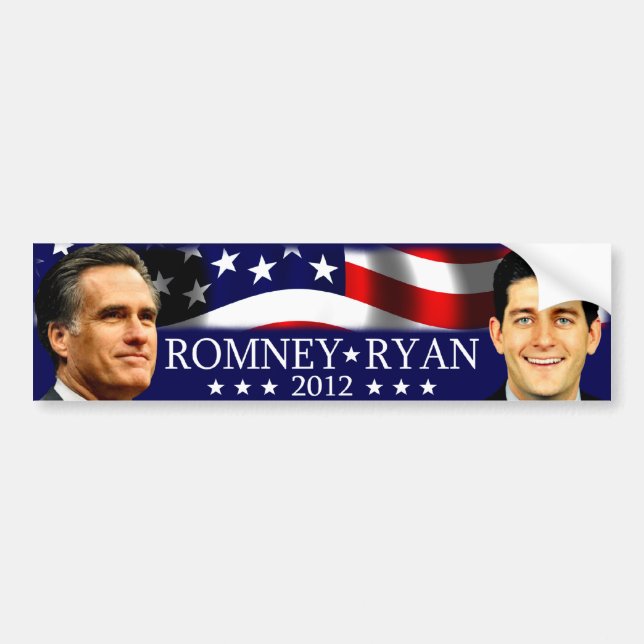 Romney/Ryan 2012 Autoaufkleber (Vorne)