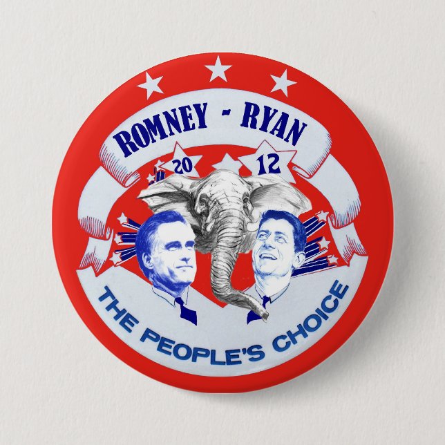 Romney - Ryan 2012 die Wahl der Leute Button (Vorderseite)