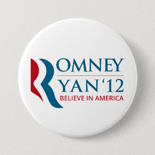 Romney/Ryan 2012 für US Präsidenten und VP Button