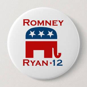 ROMNEY RYAN 2012 GOP BUTTON