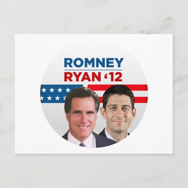 Romney Ryan 2012 Postkarte (Vorderseite)