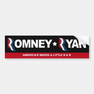Romney/Ryan 2012 - Zeit für irgendein R u. R Autoaufkleber
