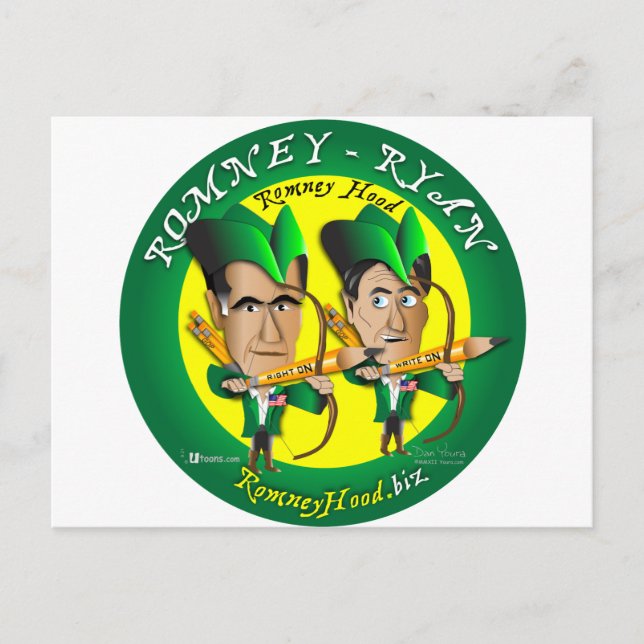 Romney Ryan 2 Archers Postkarte (Vorderseite)