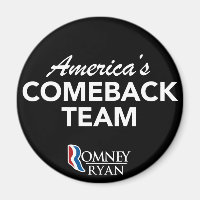 Romney Ryan America's Comeback Team Round (Black)