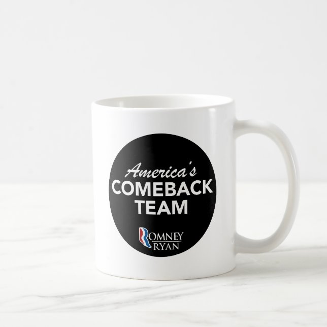 Romney Ryan Amerika Come-back-Team rund Kaffeetasse (Rechts)