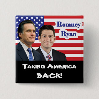 Romney Ryan - Amerika zurücknehmend! Button