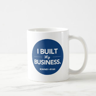 Romney Ryan baute ich mein Geschäft auf (blau) Kaffeetasse