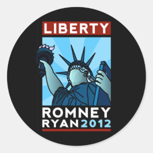 Romney Ryan Freiheit Runder Aufkleber