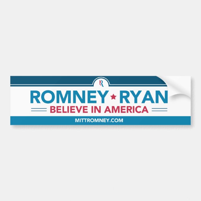 Romney Ryan glauben AN Amerika-Autoaufkleber Autoaufkleber (Vorne)