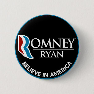 Romney Ryan glauben an rundes Schwarzes Amerikas Button
