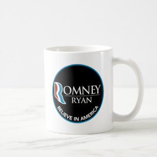 Romney Ryan glauben an rundes Schwarzes Amerikas Kaffeetasse
