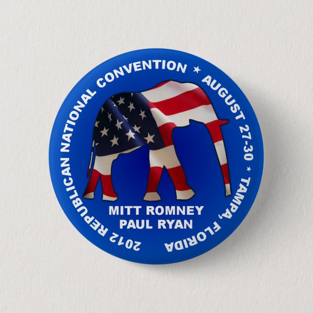 Romney Ryan GOP-Vereinbarung 2012 Button (Vorderseite)