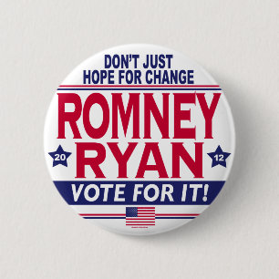 Romney Ryan Hoffnungs-Änderung Button
