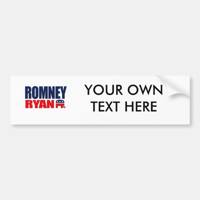 ROMNEY RYAN KARTE 2012.png Autoaufkleber (Vorne)