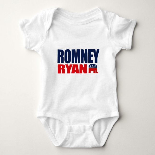 ROMNEY RYAN KARTE 2012.png Baby Strampler (Vorderseite)