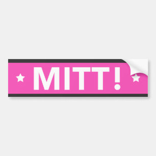 Romney Ryan MITT! Autoaufkleber (Rosa)
