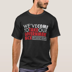 Romney-Ryan nehmen Regierungs-dunkles T-Shirt