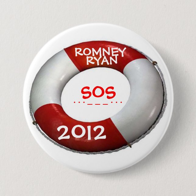 Romney Ryan PAS Lebensretter-Knopf 2012 Button (Vorderseite)