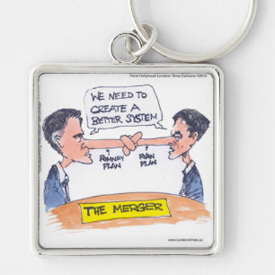 Romney Ryan Pinocchio Merger Funny Gifts & T-Shirt Schlüsselanhänger