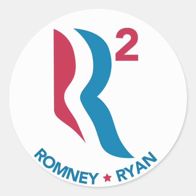 Romney Ryan R Squared Runder Aufkleber (Vorderseite)