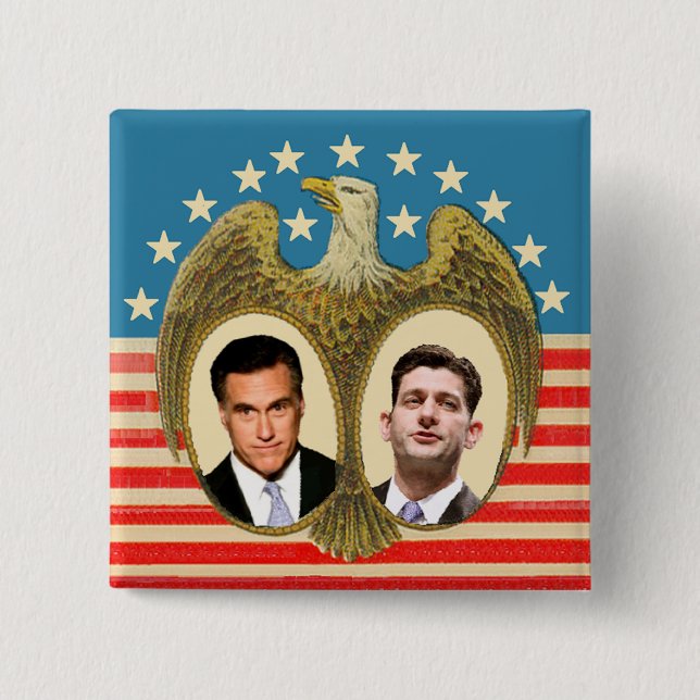 Romney Ryan Retro Button (Vorderseite)