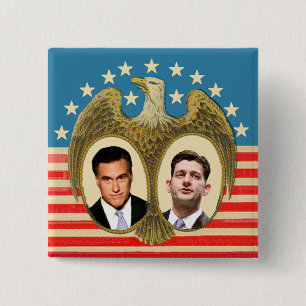Romney Ryan Retro Button