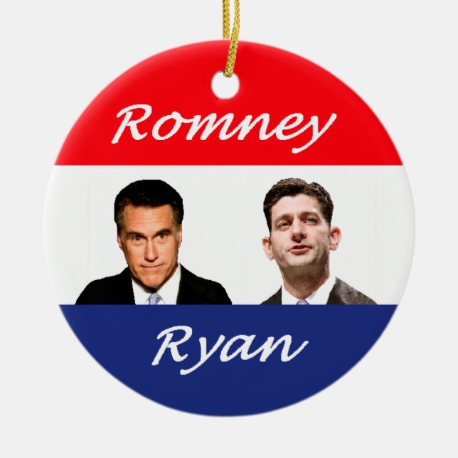 Romney Ryan Retro Keramikornament (Vorne)