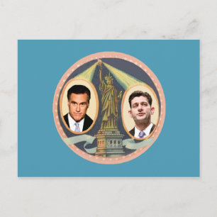 Romney Ryan Retro Postkarte
