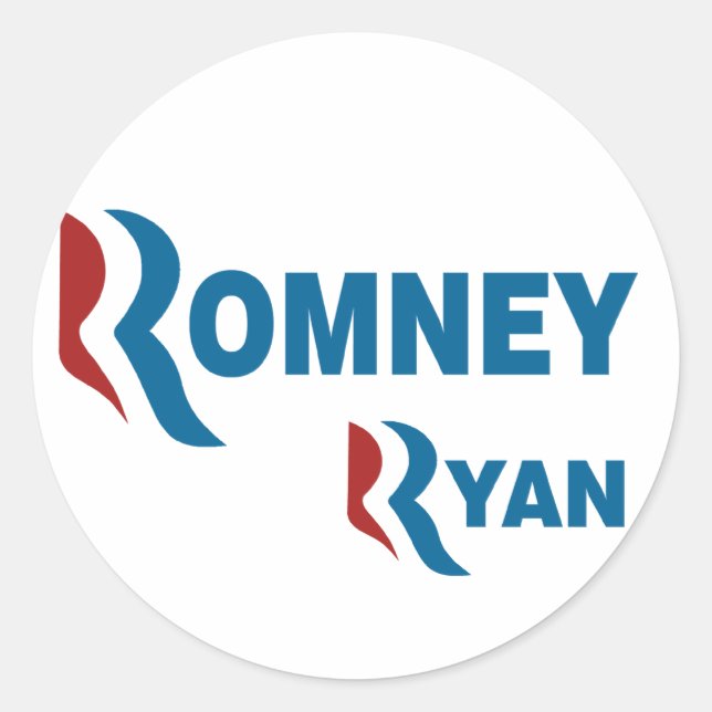 Romney - Ryan Runder Aufkleber (Vorderseite)