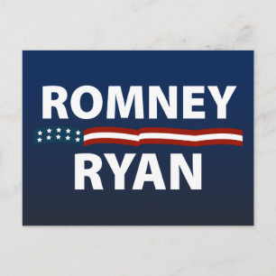 Romney Ryan US Flagge Postkarte