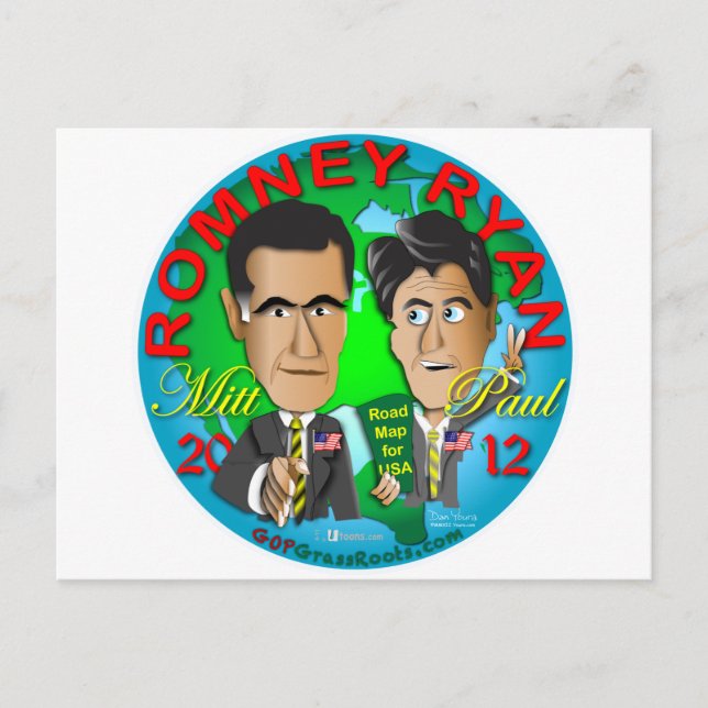 Romney Ryan USA Postkarte (Vorderseite)