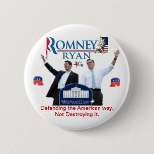 Romney-Ryan: Verteidigung der amerikanischen Weise Button